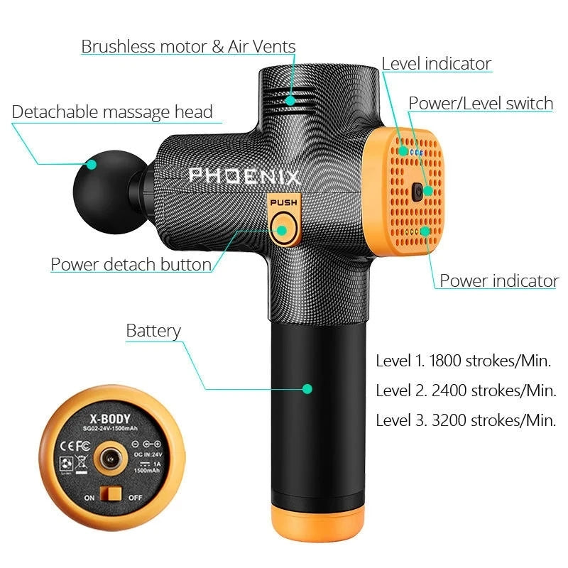 Phoenix A2 Massage Gun Muscle Relaxation onshop Phoenix A2 Massage Gun Muscle Relaxation onshop